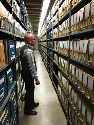 Archivist in archives